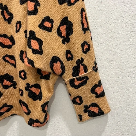 Fantastic Fawn Animal Print Lightweight Boxy Sweater L Made in USA - Picture 3 of 7